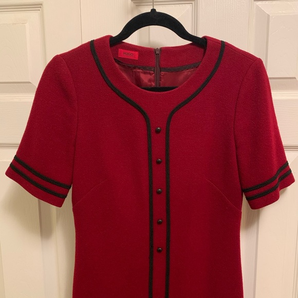 HUGO BOSS Red Wool Dress - Picture 2 of 6